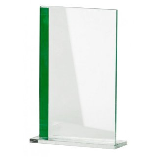 Glas Stnder incl. Gravur Transparent-Grn 80x120mm