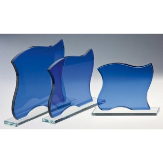 Glastrophe Blau in 3 unterschiedlichen Gren, eine Lasergravur ist der Preis enthalten