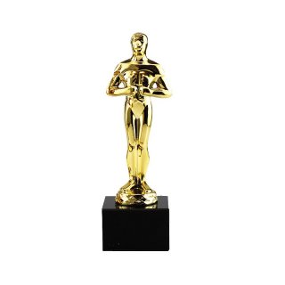 Hollywood-Award Classic  Gold glnzend auf Mamor Sockel,  Preis ist incl.Text & Logogravur, keine weiteren Kosten