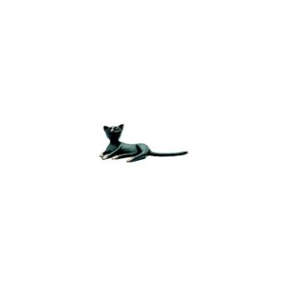 Katze, liegend Umfang/Gre: 5 x 13 x 7 cm Bronzeskulptur