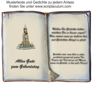 Keramikbuch Decoramic 270x220mm  sandfarben, Motiv der Stadt Bremen Kirche / Dom
