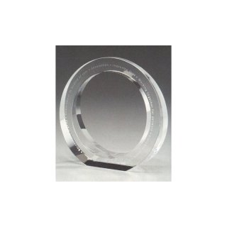 Kristall - Crystal Ring 130mm, Preis ist incl.Text & Logogravur, keine weiteren Kosten