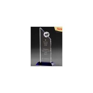 Kristall - Crystal Trophe Soccer Excellence Award, Preis ist incl.Text & Logogravur, keine weiteren Kosten
