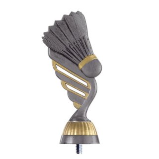 Kunststoff Figur Silber-Gold Badminton  158mm