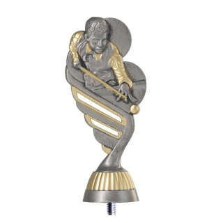 Kunststoff Figur Silber-Gold Billard 158mm