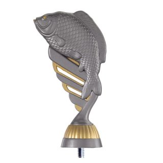 Kunststoff Figur Silber-Gold Fisch Angeln  188mm