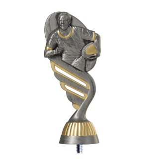 Kunststoff Figur Silber-Gold Rugby 158mm