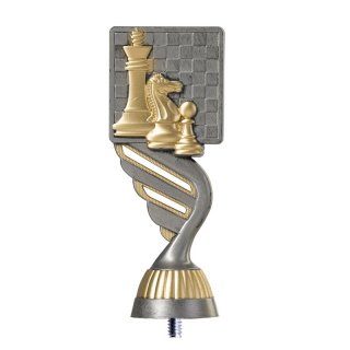 Kunststoff Figur Silber-Gold Schach 188mm