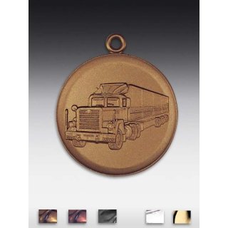 Medaille 45 LKW mit se  50mm, bronzefarben in Metall