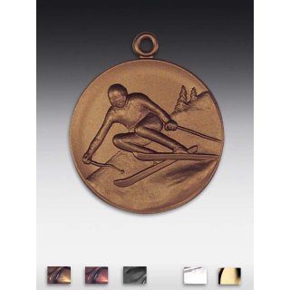 Medaille Abfahrtslauf  mit se  50mm,  bronzefarben, siber- oder goldfarben