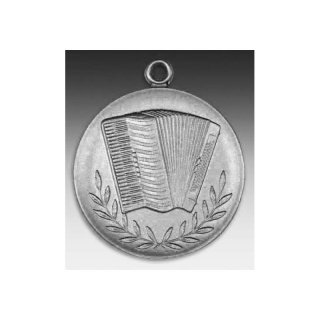 Medaille Akkordeon mit se  50mm, silberfarben in Metall