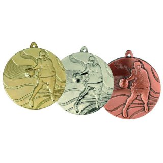 Medaille D=50mm Basketball gold , silber und bronzefarben