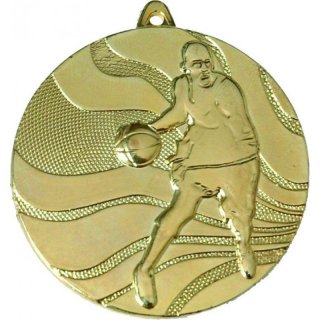 Medaille D=50mm Basketball gold