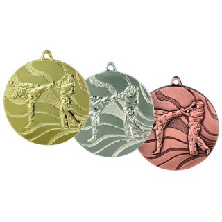 Medaille D=50mm Karate gold , silber und bronzefarben