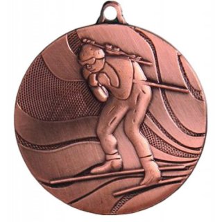 Medaille D=50mm Ski Biatllohn bronzefarben incl. Band