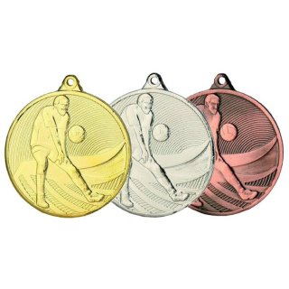 Medaille D=50mm Volleyball gold, silber und bronzefarben