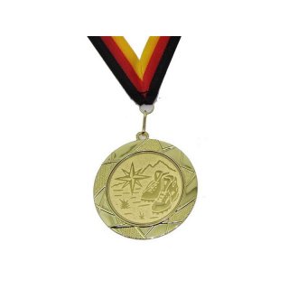 Medaille D=70mm, O-Marsch inkl. 22mm Band, Goldfarbig