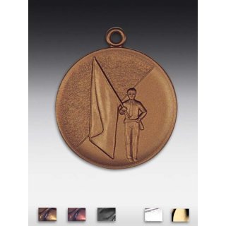 Medaille Fahnenschwenker mit se  50mm,  bronzefarben, siber- oder goldfarben