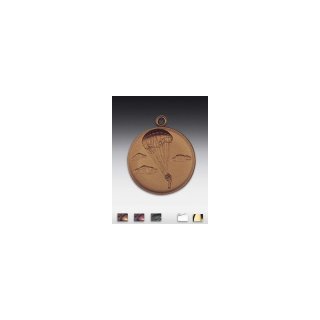 Medaille Fallschirmspringer mit se  50mm, bronzefarben in Metall