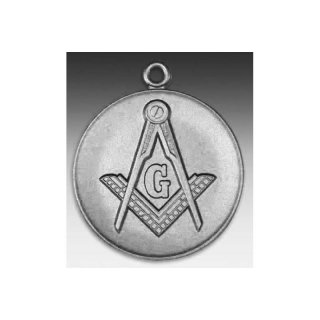 Medaille Freimaurer mit se  50mm, silberfarben in Metall