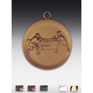 Medaille Holzsger mit se  50mm,   bronzefarben, siber- oder goldfarben