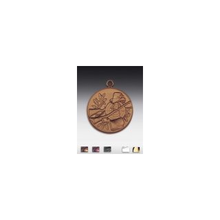 Medaille Jagdmotiv mit se  50mm,  bronzefarben, siber- oder goldfarben