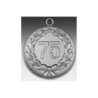 Medaille Jubilum, 75 Jhriges mit Kranz mit se  50mm, silberfarben in Metall