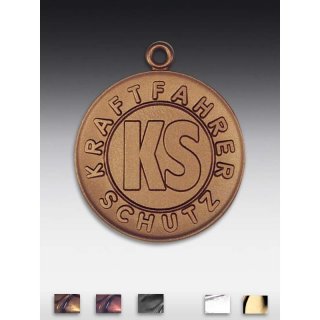 Medaille KS Kraftfahrerschutz mit se  50mm, bronzefarben in Metall