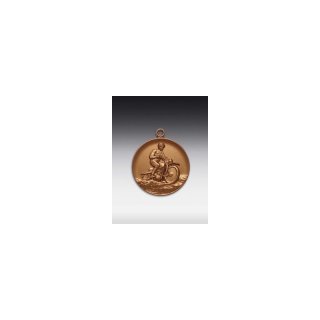 Medaille Motorrad Gelnde mit se  50mm, bronzefarben in Metall