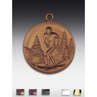 Medaille Orientierungslauf mit se  50mm, bronzefarben in Metall