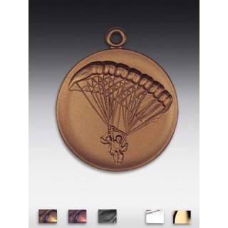 Medaille Paragleiter mit se  50mm, bronzefarben in Metall