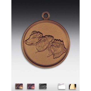 Medaille Pinscher - Schnautzer mit se  50mm,   bronzefarben, siber- oder goldfarben