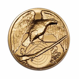 Medaille Schtzenadler mit se  50mm, bronzefarben in Metall