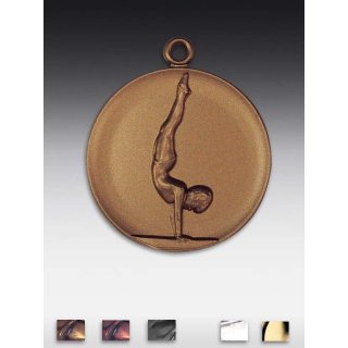 Medaille Schwebebalken Turnen Frauen mit se  50mm, bronzefarben in Metall
