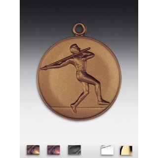 Medaille Speerwerfen mit se  50mm,   bronzefarben, siber- oder goldfarben
