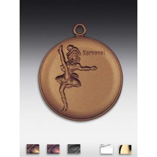 Medaille Tanzmariechen mit se  50mm,  bronzefarben, siber- oder goldfarben