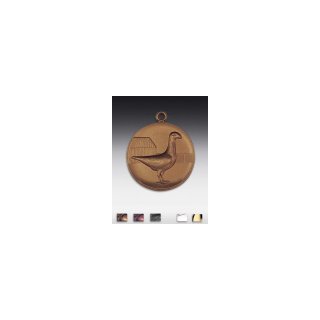 Medaille Taube, Schautaube mit se  50mm, bronzefarben, siber- oder goldfarben