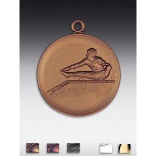 Medaille Trampolinspringer mit se  50mm,   bronzefarben, siber- oder goldfarben