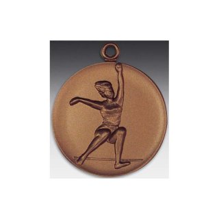 Medaille Weitsprung - Frauen mit se  50mm, bronzefarben in Metall