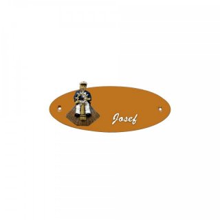 Namensschild Oval- Klassik 170x70mm  Terrakotta Motiv Schiffahrt