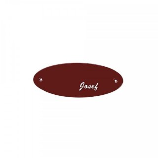 Namensschild Oval- Klassik 170x70mm  braun Motiv Kosmetik