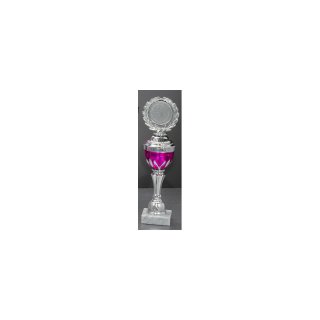 Pokal Amaya Silber Violett H=288 mm D=70 mm