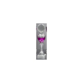 Pokal Amaya Silber Violett H=327 mm D=80 mm