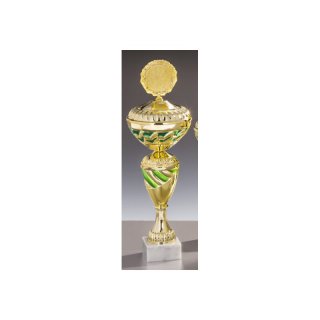 Pokal Helma Gold Grn H=374 mm D=120 mm