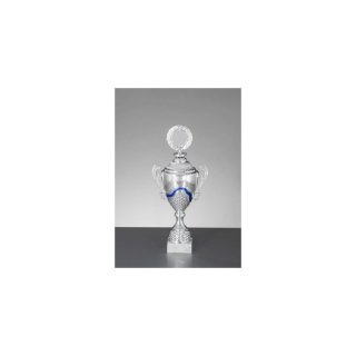 Pokal Phililla Silber-Blau H=412 mm D=120 mm