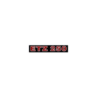 Schriftzug (Folie) ETZ250 Schwarz mit roter Schrift (fr Telegabel)