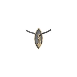 Tete a Tete Umfang/Gre: 4,7 cm   Anhnger aus Bronze, patiniert, poliert und lackiert - Lieferung mit hochwertigem Kautschukband mit variablem Verschluss, inkl. Geschenkschachtel