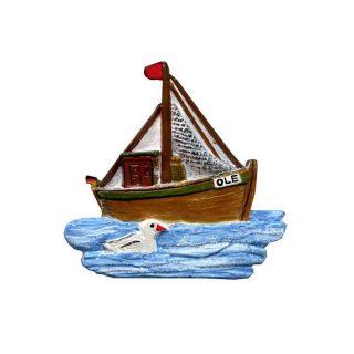 Trschildmotiv altes Segelboot