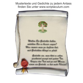 Urkunde Decoramic 180x220mm  sandfarben, Artelith Motiv Apfelbaum