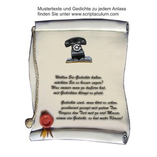 Urkunde Decoramic 140x170mm  sandfarben, Artelith Motiv Telefon